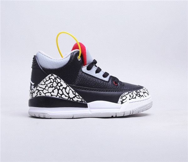 Youth Running weapon Super Quality Air Jordan 3 Black Shoes 007